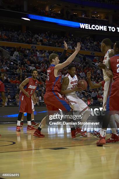 Playoffs: Ohio State Amedeo Della Valle in action vs Dayton Matt Kavanaugh at First Niagra Center. Buffalo, NY 3/20/2014 CREDIT: Damian Strohmeyer