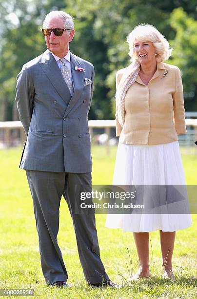 Prince Charles, Prince of Wales and Camilla, Duchess of Cornwall visit Humble by Nature Farm on July 9 2015 in Monmouth, Wales. Humble by Nature is a...