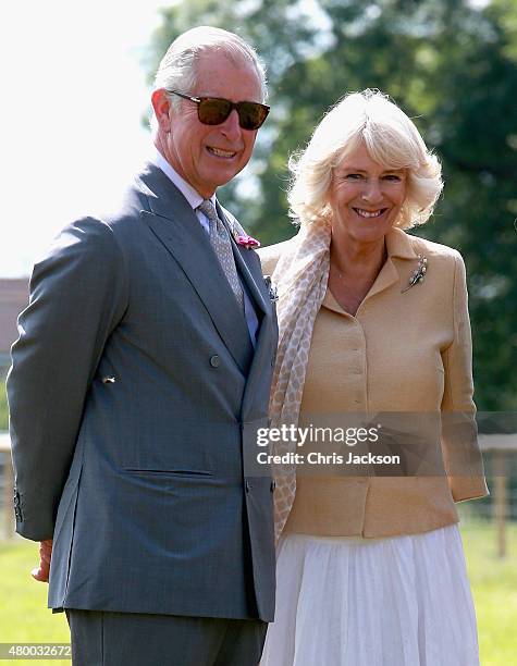 Prince Charles, Prince of Wales and Camilla, Duchess of Cornwall visit Humble by Nature Farm on July 9 2015 in Monmouth, Wales. Humble by Nature is a...