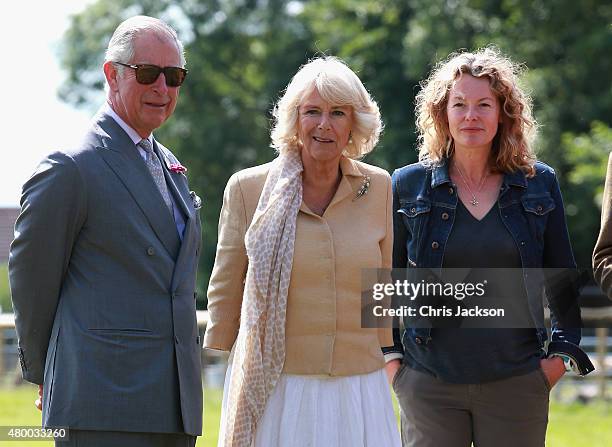 Prince Charles, Prince of Wales, Camilla, Duchess of Cornwall and Kate Humble visit Humble by Nature Farm on July 9 2015 in Monmouth, Wales. Humble...