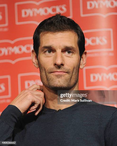 Former Australian Formula One driver Mark Webber talks about his autobiography "Aussie Grit" at Sofitel Hotel on July 9, 2015 in Sydney, Australia....