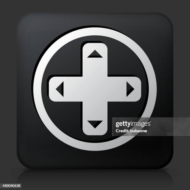 black square button with function keypad - computer keyboard dark stock illustrations