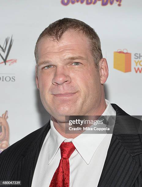 Wrestler Kane attends the "Scooby Doo! WrestleMania Mystery" New York Premiere at Tribeca Cinemas on March 22, 2014 in New York City.