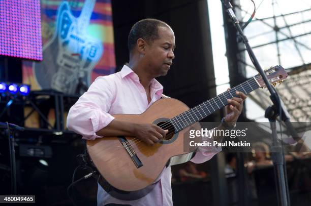 Musician Earl Klugh performs onstage at Eric Clapton's Crossroads Guitar Festival, held at Toyota Park, Bridgeview, Illinois, June 26, 2010.