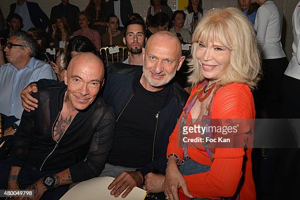 Pierre Commoy, Gilles BlanchardÊfrom Pierre et Gilles and Amanda Lear attends the Jean-Paul Gaultier show as part of Paris Fashion Week Haute Couture...