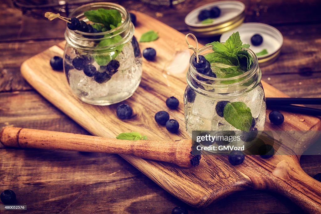 Blueberry Mojito as Fresh Summer Drink