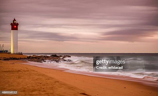 umhlanga lighthouse - durban stock pictures, royalty-free photos & images