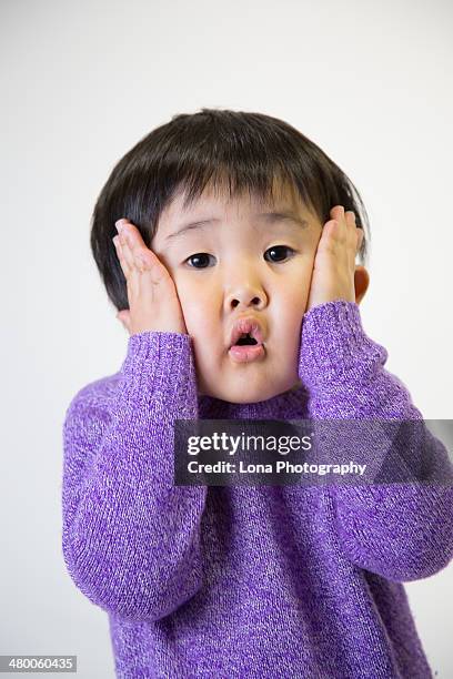 oh my god! - child shock studio stock pictures, royalty-free photos & images