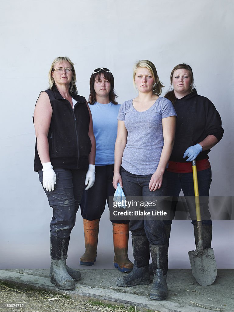 Female Group Feed Lot Workers