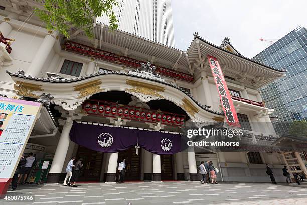 kabuki-za theater in tokyo, japan - kabuki za bildbanksfoton och bilder