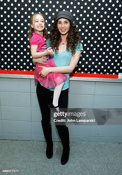 Willow Leonora Herschenfeld and actress Alicia Minshew attends Save The Music Foundation's "Family Day" at The Anderson School on March 22, 2014 in...