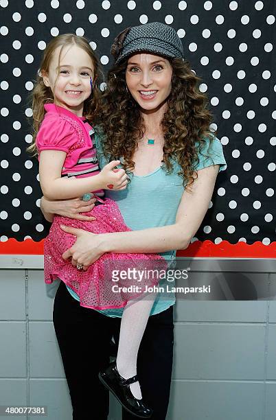 Willow Leonora Herschenfeld and actress Alicia Minshew attends Save The Music Foundation's "Family Day" at The Anderson School on March 22, 2014 in...