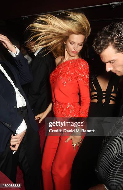 Petra Nemcova attends as Lancome celebrates 80 Years of beauty with all its ambassadresses at on July 7, 2015 in Paris, France.