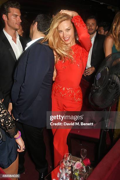 Mohammed Al Turki and Petra Nemcova attend as Lancome celebrates 80 Years of beauty with all its ambassadresses at on July 7, 2015 in Paris, France.