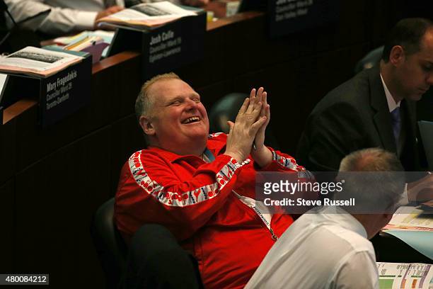 Councillor Rob Ford, attending his first council meeting since cancer surgery in May, wasted no time throwing his support against expanded gambling...