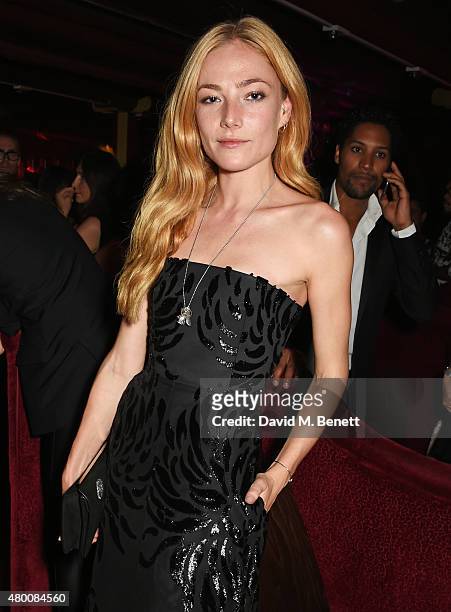 Clara Paget attends as Lancome celebrates 80 Years of beauty with all its ambassadresses at on July 7, 2015 in Paris, France.