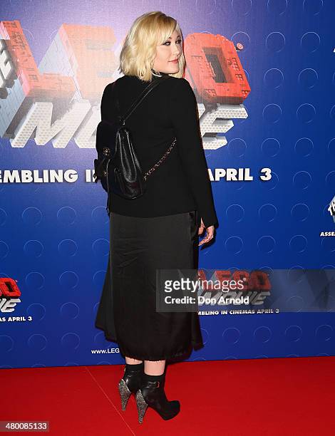 Hayley Hasselhoff attends the Sydney premiere of The LEGO Movie at Event Cinemas on March 23, 2014 in Sydney, Australia.