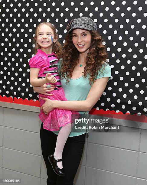 Willow Leonora Herschenfeld and actress Alicia Minshew attends Save The Music Foundation's "Family Day" at The Anderson School on March 22, 2014 in...