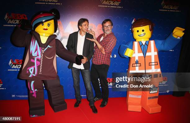 Zareh Nalbandian and Chris McKay attend the Sydney premiere of The LEGO Movie at Event Cinemas on March 23, 2014 in Sydney, Australia.