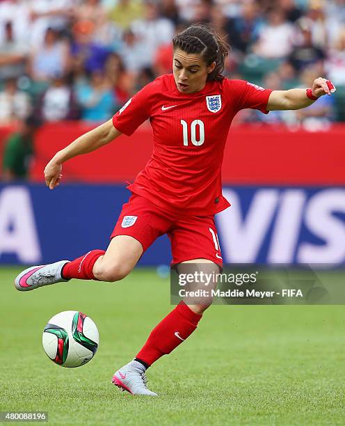 Karen Carney of England in action during the FIFA Women's World Cup 2015 third place play-off match between Germany and England at Commonwealth...