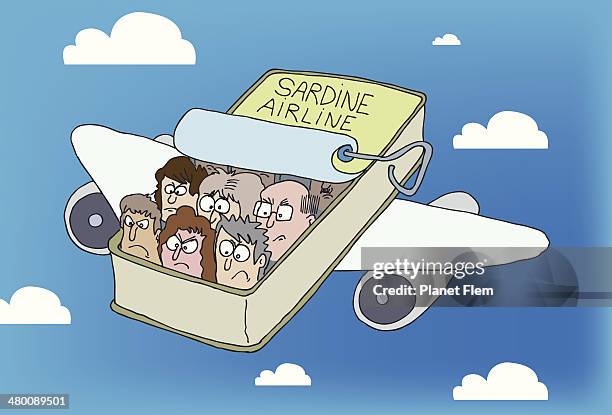 sardine airline - sardine can stock illustrations