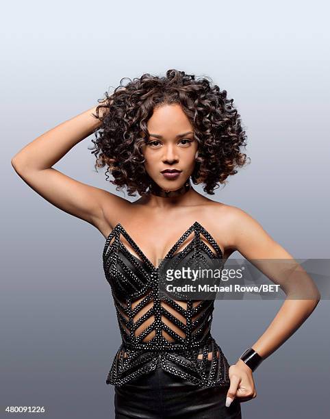 Actress and singer Serayah poses for a portrait at the 2015 BET Awards on June 28, 2015 at the Microsoft Theater in Los Angeles, California.