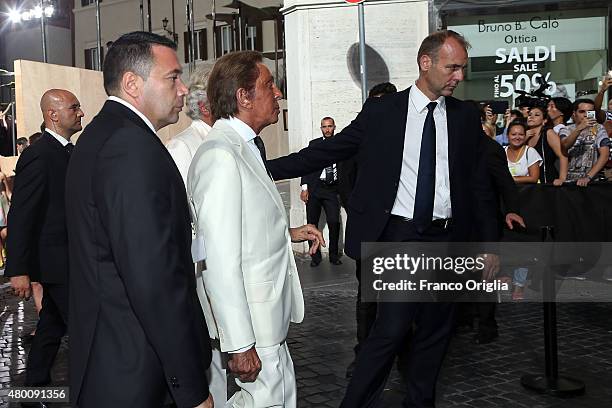 Valentino Garavani attends the Valentino 'Mirabilia Romae' show as part of AltaRoma AltaModa Fashion Week Fall/Winter 2015/16 on July 9, 2015 in...