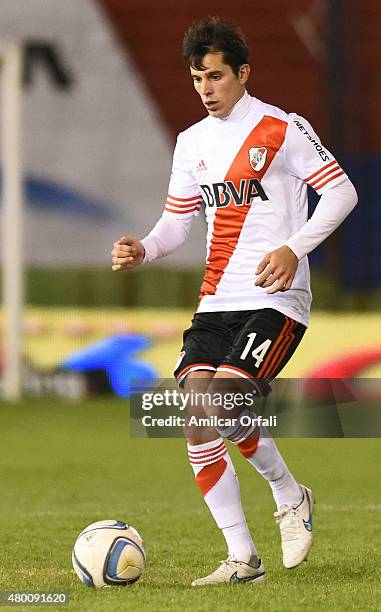 Augusto Solari of River Plate during a match between Tigre and River Plate as part of 13th round of Torneo Primera Division 2015 at Jose...