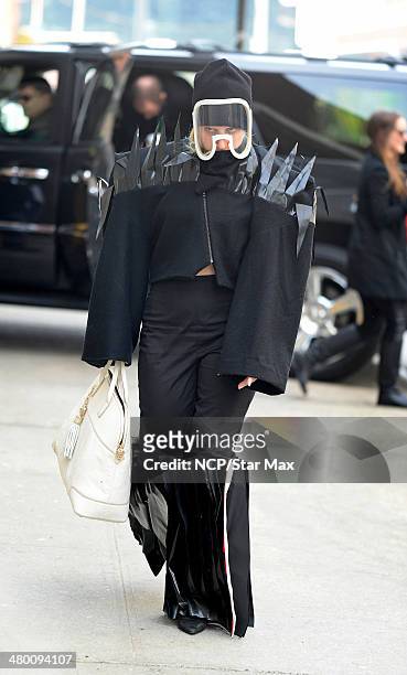 Singer Lady Gaga is seen on March 22, 2014 in New York City.