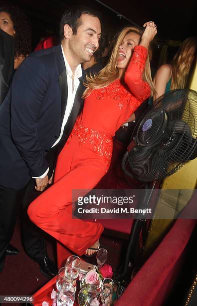Mohammed Al Turki and Petra Nemcova attend as Lancome celebrates 80 Years of beauty with all its ambassadresses at on July 7, 2015 in Paris, France.