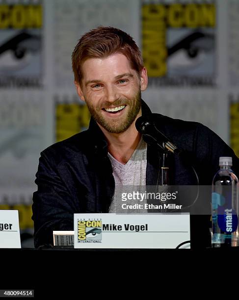 Actor Mike Vogel attends CBS TV Studios' panel for "Under the Dome" during Comic-Con International 2015 at the San Diego Convention Center on July 9,...