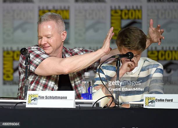 Producer Tim Schlattmann and actor Colin Ford attend CBS TV Studios' panel for "Under the Dome" during Comic-Con International 2015 at the San Diego...