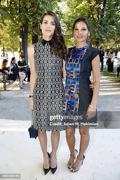 Charlotte Casiraghi and Virginie Ledoyen attend Montblanc Boheme Event Paris at Orangerie Ephemere on July 10, 2015 in Paris, France.