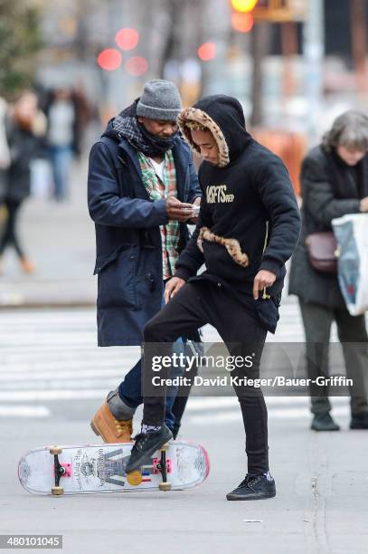 Jaden Smith is seen on February 25, 2013 in New York City.