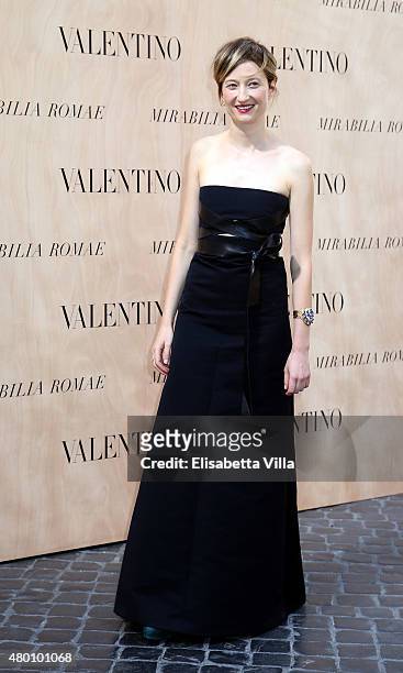 Alba Rohrwacher attends the Valentino 'Mirabilia Romae' haute couture collection fall/winter 2015 2016 at Piazza Mignanelli on July 9, 2015 in Rome,...