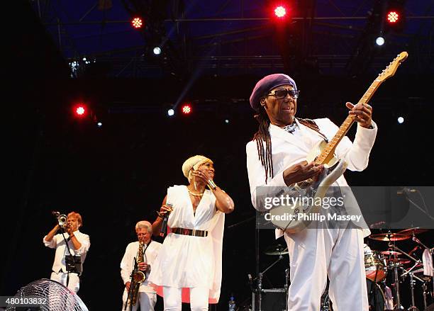 Nile Rodgers of Chic performs at Iveagh Gardens on July 9, 2015 in Dublin, Ireland.