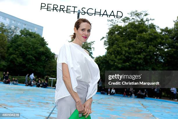 Julia Malik attends the Perret Schaad show during the Mercedes-Benz Fashion Week Berlin Spring/Summer 2016 at on July 9, 2015 in Berlin, Germany.