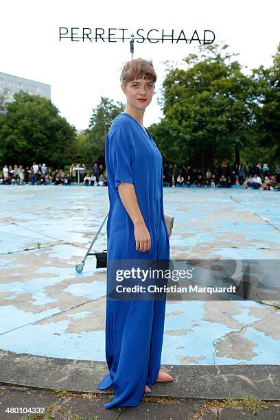 Liv Lisa Fries attends the Perret Schaad show during the Mercedes-Benz Fashion Week Berlin Spring/Summer 2016 at on July 9, 2015 in Berlin, Germany.