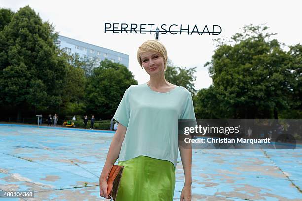 Susann Atwell attends the Perret Schaad show during the Mercedes-Benz Fashion Week Berlin Spring/Summer 2016 at on July 9, 2015 in Berlin, Germany.