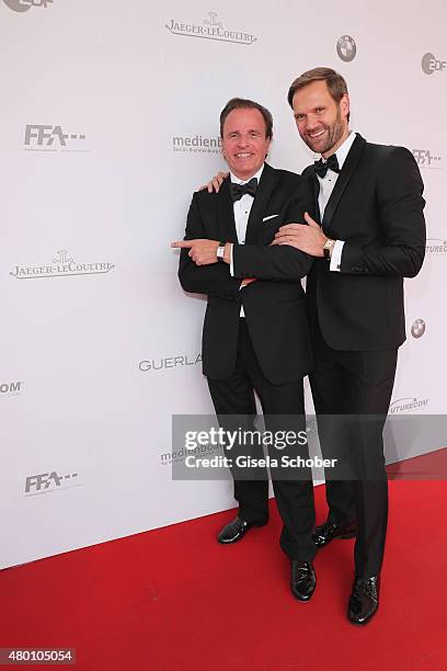 Juergen Bestian and Marc Autmaring during the German Film Award 2015 Lola at Messe Berlin on June 19, 2015 in Berlin, Germany.