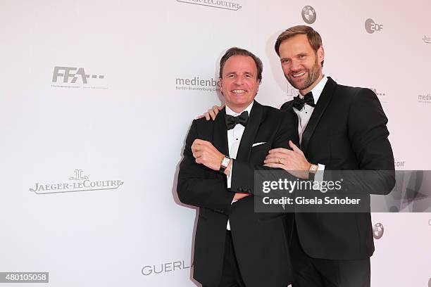 Juergen Bestian and Marc Autmaring during the German Film Award 2015 Lola at Messe Berlin on June 19, 2015 in Berlin, Germany.