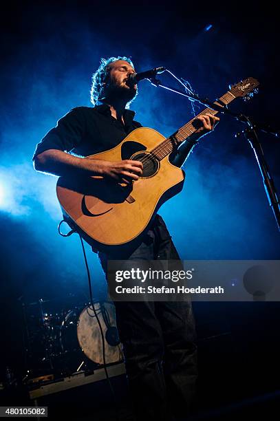 Singer-songwriter Gisbert zu Knyphausen performs live on stage during a concert as support for Die Hoechste Eisenbahn at Astra on July 9, 2015 in...