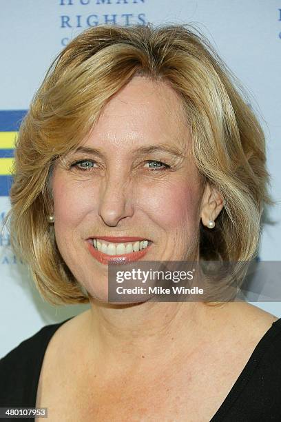 Politician Wendy Greuel attends the Human Rights Campaign Los Angeles Gala dinner at JW Marriott Los Angeles at L.A. LIVE on March 22, 2014 in Los...