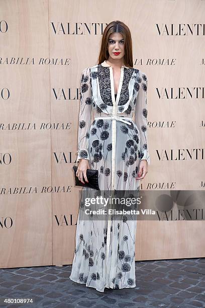 Bianca Brandolini D'Adda attends the Valentinos 'Mirabilia Romae' haute couture collection fall/winter 2015 2016 at Piazza Mignanelli on July 9, 2015...