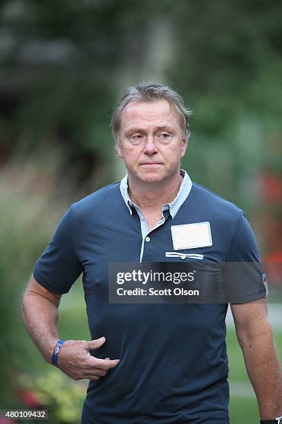 Wes Edens, co-owner of the Milwaukee Bucks, attends the Allen & Company Sun Valley Conference with Pam Zaslav on July 9, 2015 in Sun Valley, Idaho....