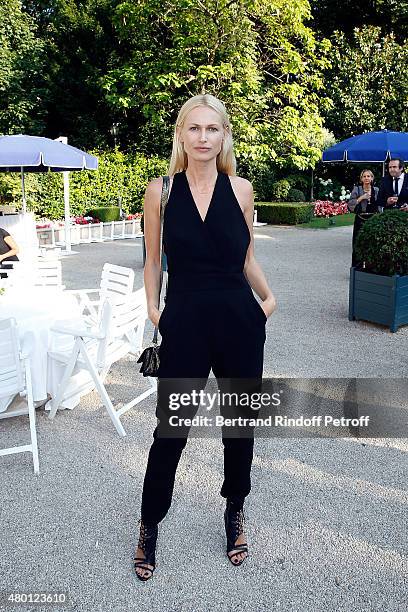 Model Inga Savits attends the Federation Francaise De La Couture Closing Party as part of Paris Fashion Week Haute Couture Fall/Winter 2015/2016 on...