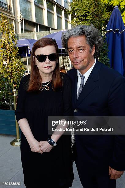 Martine Sitbon and Executive President of federation Francaise de la Couture Stephane Wargnier attend the Federation Francaise De La Couture Closing...