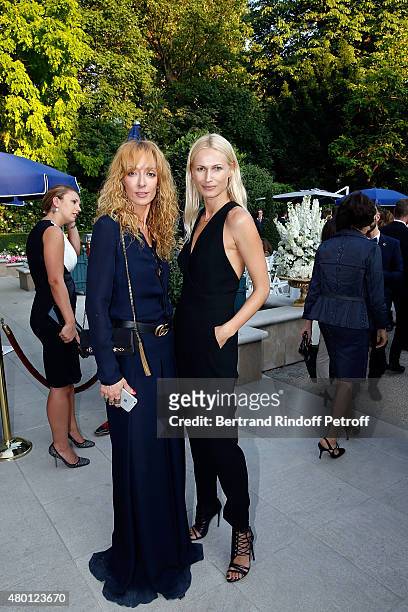 Designer Elina Halimi and model Inga Savits attends the Federation Francaise De La Couture Closing Party as part of Paris Fashion Week Haute Couture...