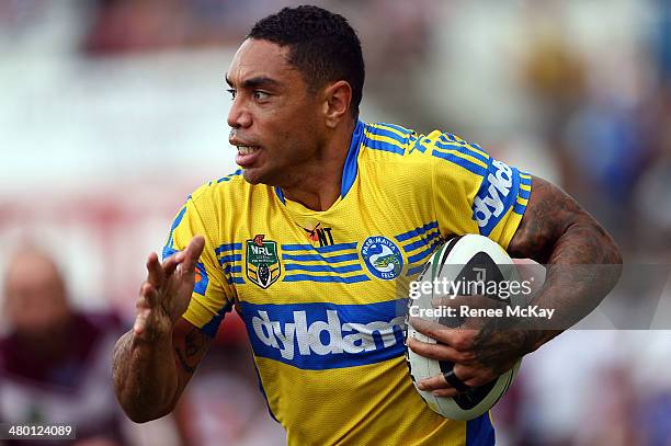 Willie Tonga of the Eels in action during the round three NRL match between the Manly-Warringah Sea Eagles and the Parramatta Eels at Brookvale Oval...