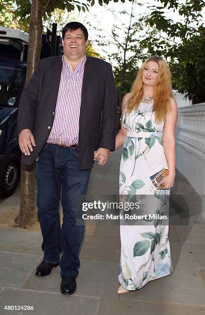 Mark Labbett and Katie Labbett attending the ITV summer party in Notting Hill on July 9, 2015 in London, England.